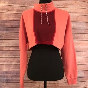 SILENCE + NOISE CROPPED MESH PULLOVER